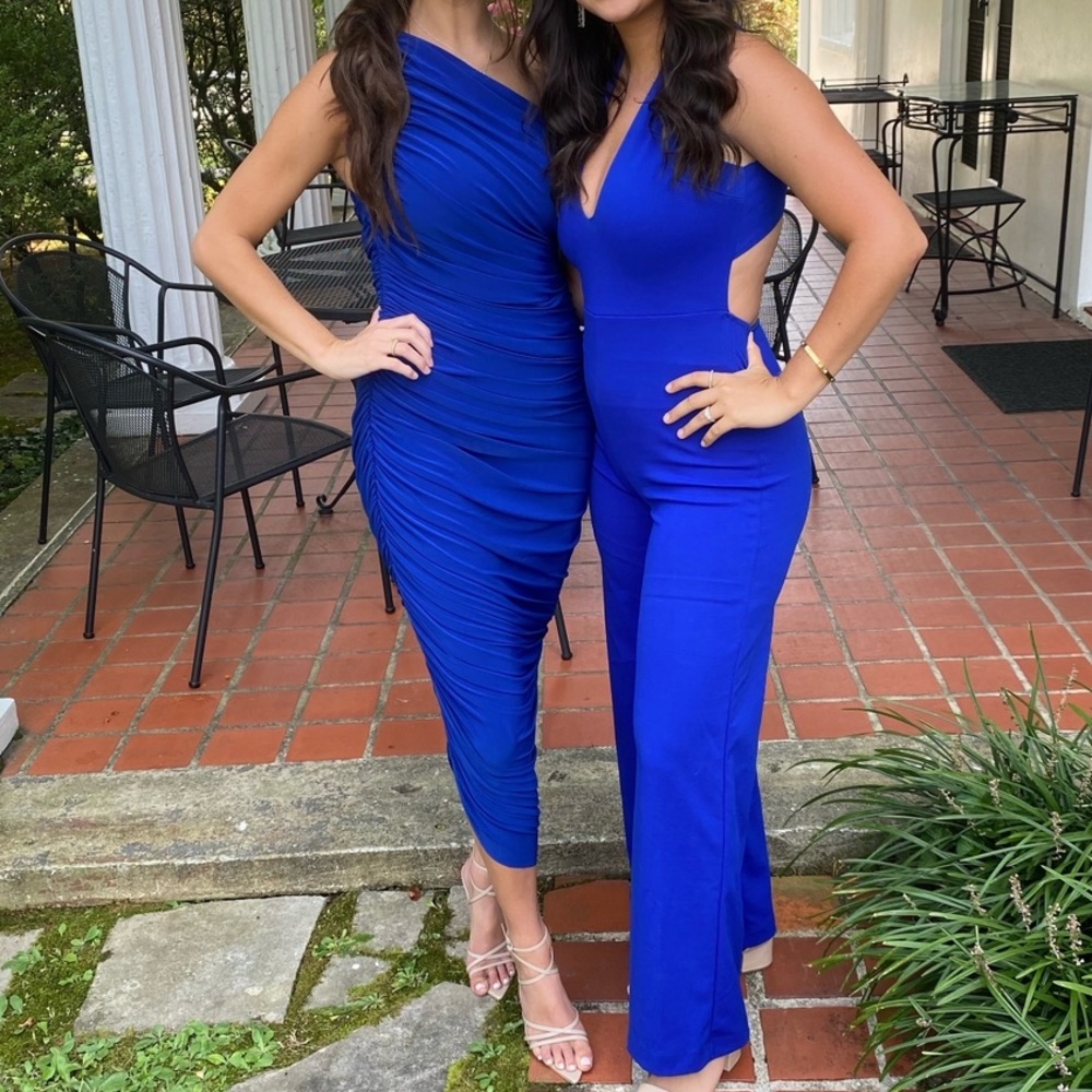 Blue Midi Norma kamali Revolve Fitted Dress